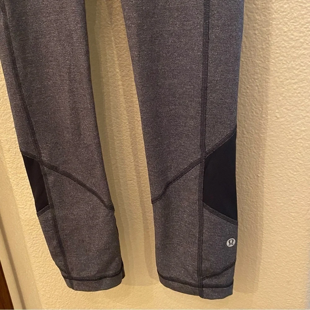 LULULEMON Women Gray Mesh Athletic Cropped Pants Size 4